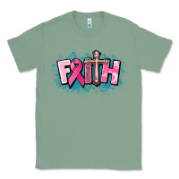 Sage Cancer Faith Cross Classic Tee - HowdyJamesFarm