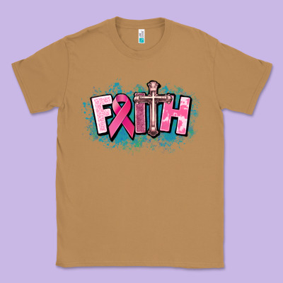 Cancer Faith Cross Classic Tee Designed By Howdyjamesfarm
