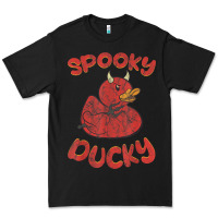 Black spooky devil rubber duck halloween Premium Tee - longCreatives