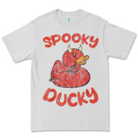 Dove Grey spooky devil rubber duck halloween Premium Tee - longCreatives