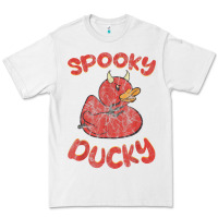 White spooky devil rubber duck halloween Premium Tee - longCreatives