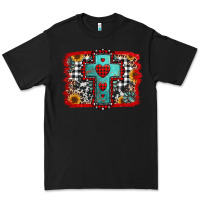 Black Christmas cross with background Premium Tee - Jasminsmagicworld