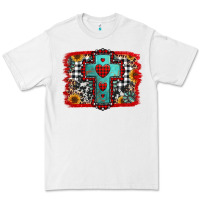 White Christmas cross with background Premium Tee - Jasminsmagicworld