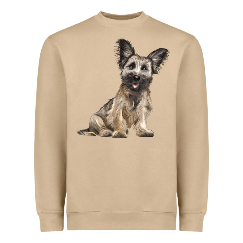 Skye Terrier Dog Illustrations Heavyweight Sweatshirt by LillyAllenDesigns | Teevron