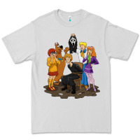 Dove Grey surprise!  scooby dog with friends funny halloween Premium Tee - longCreatives