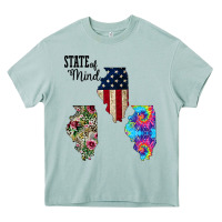 Arona Im in a Fishing State of Mind Illinois Heavy Core Tee - Bettercallsaul