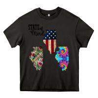 Asphalt Im in a Fishing State of Mind Illinois Heavy Core Tee - Bettercallsaul