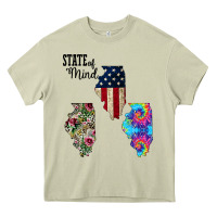 Mossy Im in a Fishing State of Mind Illinois Heavy Core Tee - Bettercallsaul