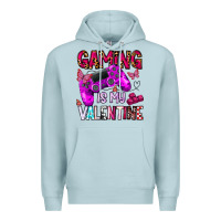 Blue Mist gaming is my valentine Premium Hoodie - CowhideDigitalArt