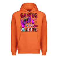 Carrot gaming is my valentine Premium Hoodie - CowhideDigitalArt