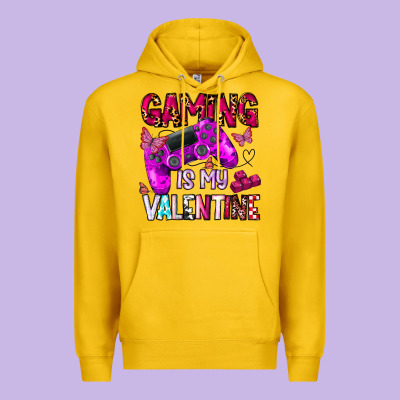 Gaming Is My Valentine Premium Hoodie Designed By Cowhidedigitalart