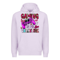 Lilac gaming is my valentine Premium Hoodie - CowhideDigitalArt