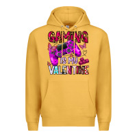 Mustard gaming is my valentine Premium Hoodie - CowhideDigitalArt