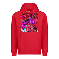 Red gaming is my valentine Premium Hoodie - CowhideDigitalArt