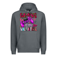 Rock gaming is my valentine Premium Hoodie - CowhideDigitalArt