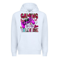 White gaming is my valentine Premium Hoodie - CowhideDigitalArt