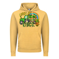 Vintage Mustard Loads of luck tractor Vintage Hoodie - CowGirlArtShop