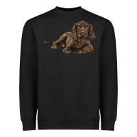 Black Sussex Spaniels llustrations Heavyweight Sweatshirt - LillyAllenDesigns