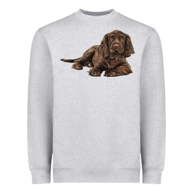 Sussex Spaniels Llustrations Heavyweight Sweatshirt by LillyAllenDesigns | Teevron