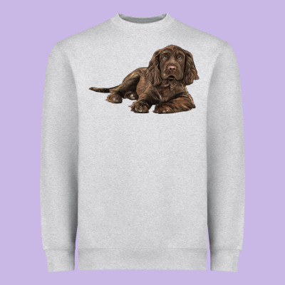 Sussex Spaniels Llustrations Heavyweight Sweatshirt Designed By Lillyallendesigns