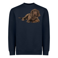 Navy Sussex Spaniels llustrations Heavyweight Sweatshirt - LillyAllenDesigns