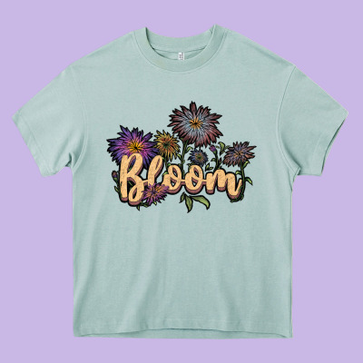 Bloom Heavy Core Tee Designed By Jahusdesignshop
