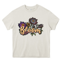 Cream bloom Heavy Core Tee - JahusDesignShop