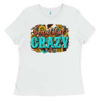 White Western Beautiful Crazy Ladies Tee - texasbilliewilder