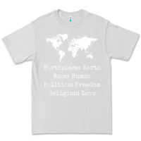 Dove Grey birthplace earth race human politics freedom religion love t shirt Premium Tee - longCreatives