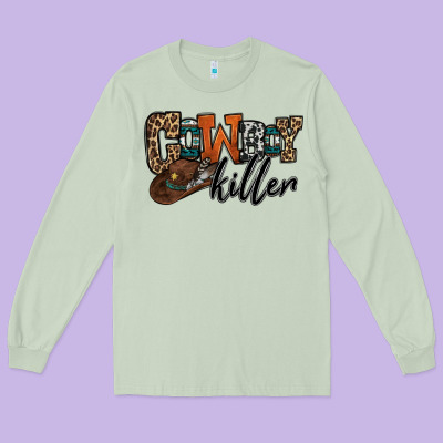 Cowboy Killer Long Sleeve Tee Designed By Oliviacreatesart
