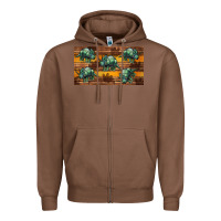 Chestnut dinosaur triceratops sippy cup Zipper Hoodie - Artiststas