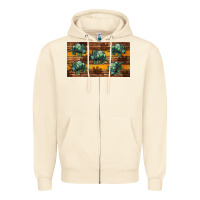 Sandshell dinosaur triceratops sippy cup Zipper Hoodie - Artiststas