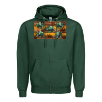 Sports Green dinosaur triceratops sippy cup Zipper Hoodie - Artiststas