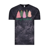 Cloud Black merry christmas trees Vintage Tee - CowGirlArtShop