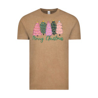 Vintage Coffee merry christmas trees Vintage Tee - CowGirlArtShop