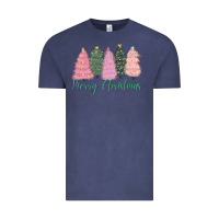 Vintage Denim merry christmas trees Vintage Tee - CowGirlArtShop