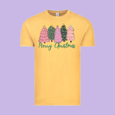 Merry Christmas Trees Vintage Tee Designed By Cowgirlartshop