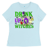 Baby Blue Drink Up Witches Ladies Tee - texasbilliewilder