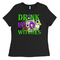 Black Drink Up Witches Ladies Tee - texasbilliewilder