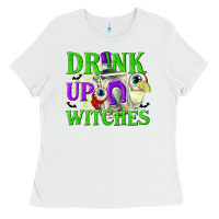 White Drink Up Witches Ladies Tee - texasbilliewilder