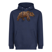 Navy bear Heavyweight Hoodie - BarkalooDesign