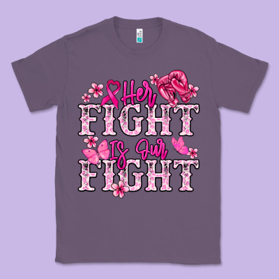Her Fight Is Our Fight Cancer Awareness Classic Tee Designed By Howdyjamesfarm