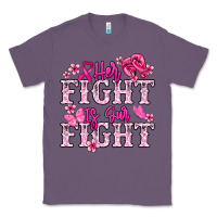 Lavender Her fight is our fight Cancer Awareness Classic Tee - HowdyJamesFarm