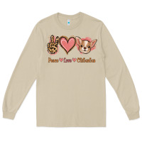 Mushroom Peace Love Chihuahua Long Sleeve Tee - Jasminsmagicworld