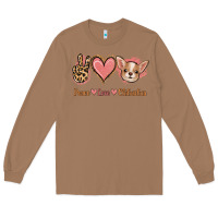 Toasted Coconut Peace Love Chihuahua Long Sleeve Tee - Jasminsmagicworld
