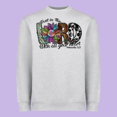 Trust In The Lord With All Your Heart Heavyweight Sweatshirt Designed By Sublimationcraftshop