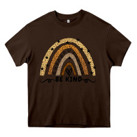 Chocolate Brown Be Kind Rainbow Heavy Core Tee - Bettercallsaul