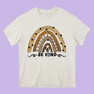 Be Kind Rainbow Heavy Core Tee Designed By Bettercallsaul