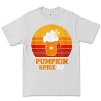 Dove Grey pumpkin spice af retro vintage background happy halloween Premium Tee - longCreatives
