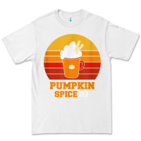 White pumpkin spice af retro vintage background happy halloween Premium Tee - longCreatives